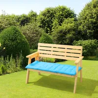 JEMIDI Bankauflage Sitzkissen für Bank - 120x40cm - Auflage Kissen Palettenkissen - Polsterauflage für Gartenbank Hollywoodschaukel - Blau