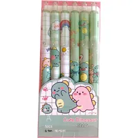 Süße Stifte, schwarze Tinte, 0,5 mm Gelstifte, schöne Kawaii-Büroschule