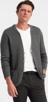 Ombre Clothing Strickjacke für Männer Sablo graphit XXL