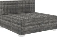 vidaXL Modulární rozkládací centrum 1 ks + polštáře Poly Ratan Grey
