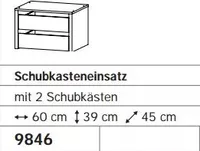 Schubkasteneinsatz 2er 60x45 Zubehör von Rauch Packs