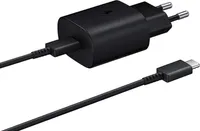 Original Samsung Schnellladegerät 25W Ladekabel Adapter Netzteil Stecker Typ C Schwarz Netzteil + Ladekabel