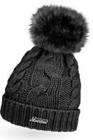 Warme Strickmütze Damen Wintermütze Bommelmütze Zopfmuster gefüttert mit Bommel Neverless®  unisize