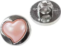 10 Ösenknöpfe 11 mm Motiv Herz Knopf Motivknopf  Farbauswahl, Farbe:C