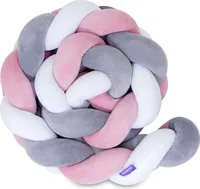 Bettschlange geflochten 200 cm [Mix Rosa] Bettumrandung Zopfschlange Babybett Schlange