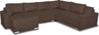 Platan Ecksofa, Schlafcouch GUSTAW in Braun Klappsofa, mit Schlaffunktion, mit Bettkasten