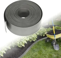 Sessamen-LP Rasenkante Kunstoff 20m - Lawn Edging Roll Plastic Beeteinfassung Gartenzaun Beetumrandung Rasenbegrenzung Lawn Border Garten Dekorativ, Hellgrau
