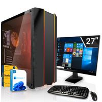 Office Komplett Set - AMD Athlon 3000G  - AMD RX Vega 3 2GB  - 16 GB DDR4 - 120GB SSD + 1TB HDD - 27 Zoll TFT - Windows 11 Pro - Desktop PC