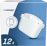 Wessper® AQUAMAX Wasserfilter kartuschen kompatibel ersatz für BRITA Maxtra+, Style, Marella, Elemaris, XL, Fun - Pack 12