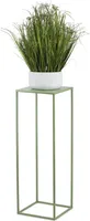 HowHomely Modern Pflanzenständer, Blumenhocker aus Metall Grün 70 cm Höhe - Blumenständer für das Haus