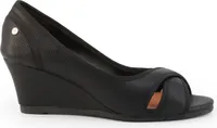 Roccobarocco Damen Sandalette Keilpumps Pumps mit Keilabsatz, Slip-On, Größe:EU 37, Farbe:Schwarz