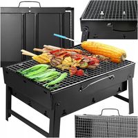 Holzkohlegrill Picknickgrill Edelstahl Kleiner Grill Portable Campinggrill Abnehmbare BBQ Grills für Outdoor Garten Party