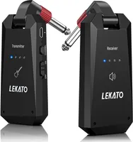 LEKATO Drahtloses Gitarrensystem 5,8 GHz Audio-Sender-Empfänger-System 4 Kanäle