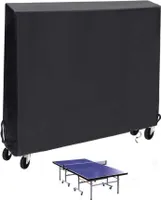 Landrip Tischtennisplatte Schutzhülle 165x70x185CM Oxford-Gewebe, wasserfest & winddicht