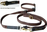 Hundeleine Umhängeleine Pirschleine 20mm braun