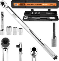 Drehmomentschlüssel 1/2" 28-210 Nm & Stecknüsse 17,19,21 & Verlängerung (12,5cm)