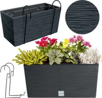 Balkónový kvetináč 39,5 cm na zavesenie na balkón antracitový