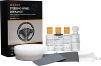 Furniture Clinic Leder-Lenkrad-Reparatur-Set (schwarz) – repariert Schäden und stellt die Farbe auf jedes abgenutzte Lederlenkrad wieder her.