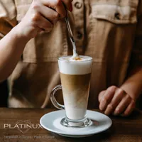 PLATINUX Kaffeegläser mit Henkel 270ml Set 6-Teilig aus Glas Teegläser Eiskaffeeglas Latte Macchiato Caffe Latte Gläser