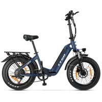 Klapprad Elektrofahrrad mit 20 Zoll Fat Tire, 65Nm 250W Motor, Aluminium-Leichtbau, Reichweite bis zu 100 km, 7 Gang Getriebe Ebike Herren Damen Blau