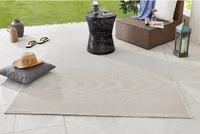 Design In- und Outdoorteppich Flachgewebe Match hellgrau, Größe:160x230 cm