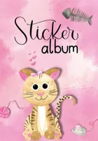 AVERY Zweckform 57794 Stickeralbum Katze mit 16 leeren Seiten (A5 Stickerbuch für Kinder, Mädchen, Album zum Sammeln, Katzen Sticker Sammelalbum, Silikonpapier blanko, Kindergeburtstag, Mitbringsel)