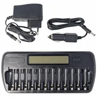 Sterowana mikroprocesorem ładowarka NIMH z wyświetlaczem LCD na 1-12 akumulatorów AA lub AAA