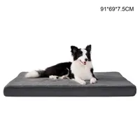 orthopädisches Hundebett Grosse Hunde - Hundekissen flauschig Hundematte waschbar Hundematratze in dunkelgrau für große Hundeorthopädisches Hundebett Grosse Hunde - Hundekissen flauschig Hundematte waschbar Hundematratze in dunkelgrauL