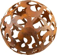 Herz Kugel Metall Rost Gartendeko Edelrost rostige Gartendeko 30cm
