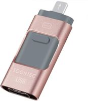SOONTEC 128 GB 3.0 USB-Stick Memory Stick 3 in1 MICRO USB/PC/iPhone Rosa