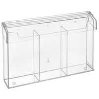 3-fach DIN Lang Prospektbox mit Deckel wetterfest im Hochformat zur Wandmontage / Prospekthalter / Aussen / Outdoor / Prospektständer / Flyerbox / Flyerhalter