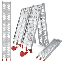 Jago® Auffahrrampe 340kg pro Rampe - 1er oder 2er, Aluminium, klappbar, Antirutsch, Faltbare - Auto Motorrad Verladerampe, Auffahrschiene