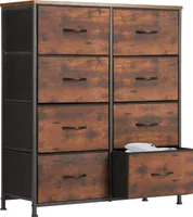 Sweetcrispy Kommode mit Stoffschubladen  , Chest of Drawers mit 8 schubladenschrank, kommode schlafzimmer schubladen schrank，Stoffkommode drawer