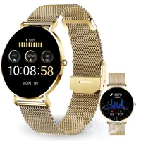 XCOAST SIONA 2 Damen Smartwatch, 4,2cm/1,3" AMOLED Display, iOS/Android, classic gold, Blutsauerstoff, Blutdruck, Puls, 7 Tage Akku