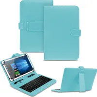 Tastatur Schutzhülle für Blackview Tab 8 Tasche Keyboard USB Hülle QWERTZ CaseFarben:Türkis