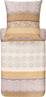 Bassetti Mako-Satin Bettwäsche-Garnitur TREMEZZO Farbe BEIGE 41 Größe 200x200cm+2x80x80