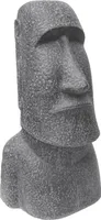 STADO | Moai | Skulptur | Kunstharz | Grau | 37x26x78cm | Rapa Nui | Osterinsel | Gartenfinger | Statue | Figur | Deko | Kopf | Lava-Optik