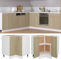 vidaXL Rohová základňa Sonoma dub 75,5x75,5x81,5 cm Materiál na báze dreva