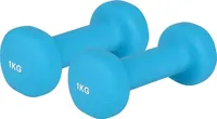 V3Tec Fitnesshantel NOS Neoprenhantel Farbe hellblau 2x1000g