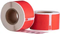 Dymo 99010 Rote kompatible Etiketten -  89 mm x 28 mm -  130 Etiketten -  Permanent