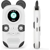 RUIZU MP3-Player mit Lautsprecher für Kinder Cute Panda   Unterstützung TF-Karte Bluetooth 5.0 MP3-Player FM-Radio Wecker Schrittzähler-Recorder