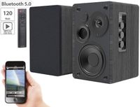auvisio MSS-95.usb Aktives Stereo-Regallautsprecher-Set Holz-Gehäuse Bluetooth 5 120 W Box Soundbox Boxen Speaker HiFi Audio Anlage Sound Musik
