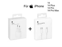 Apple iPhone 14 | 14 Plus | 14 Pro | 14 Pro Max | 20W Ladegerät MHJJ83ZM/A + 1m USB‑C auf Lightning Ladekabel MQGJ2ZE/A