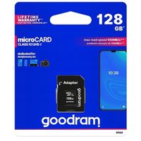 Goodram microSD Speicherkarte 128 GB für Smartphone, Kamera - micro SD Karte - 100 mb/s - Mit SD Adapter