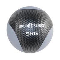 Sporttrend 24® Medizinball 1-12 kg in schwarz | Gewichtsball, Trainingsball, Gewicht Ball, Fitness (9kg)