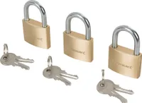 3 x Vorhängeschloss 40 mm verschiedenschließend