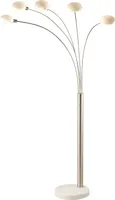 Globo Lighting Stehleuchte Metall Nickel matt, 5x E14