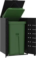 vidaXL Box na odpadky pro 1 odpadkový koš černý 69x79x117 cm ocelový