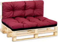 Palettenkissen Outdoor Kissen Sitzkissen 80 x 120 cm - Auflagen für Paletten Europaletten Palettensofa und Palettenmöbel Palettenpolster Pflaume