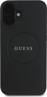 Guess, MagSafe Schutzhülle für iPhone 16 mit strukturiertem Design, Schwarz